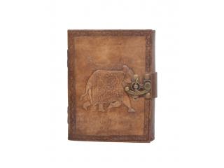 Vintage New Antique Design Handmade elephant Embossed Leather Journal Notebook Charcoal Color Journals Notebook & Sketchbook